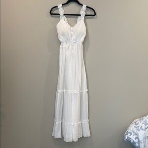 White Linen Maxi Dress